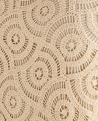 Ann Taylor Haven Well Within Cotton Crochet Scalloped Midi Dress Natural Women's