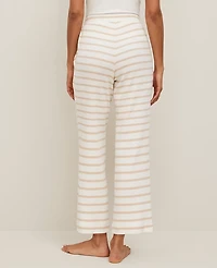 Ann Taylor Ribbed Wide-Leg Lounge Pants Sands Edge Women's
