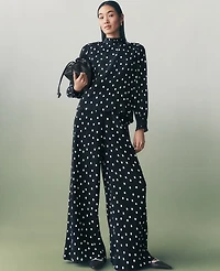 Ann Taylor The Petite Easy Wide-Leg Pant Size XS Black Women's