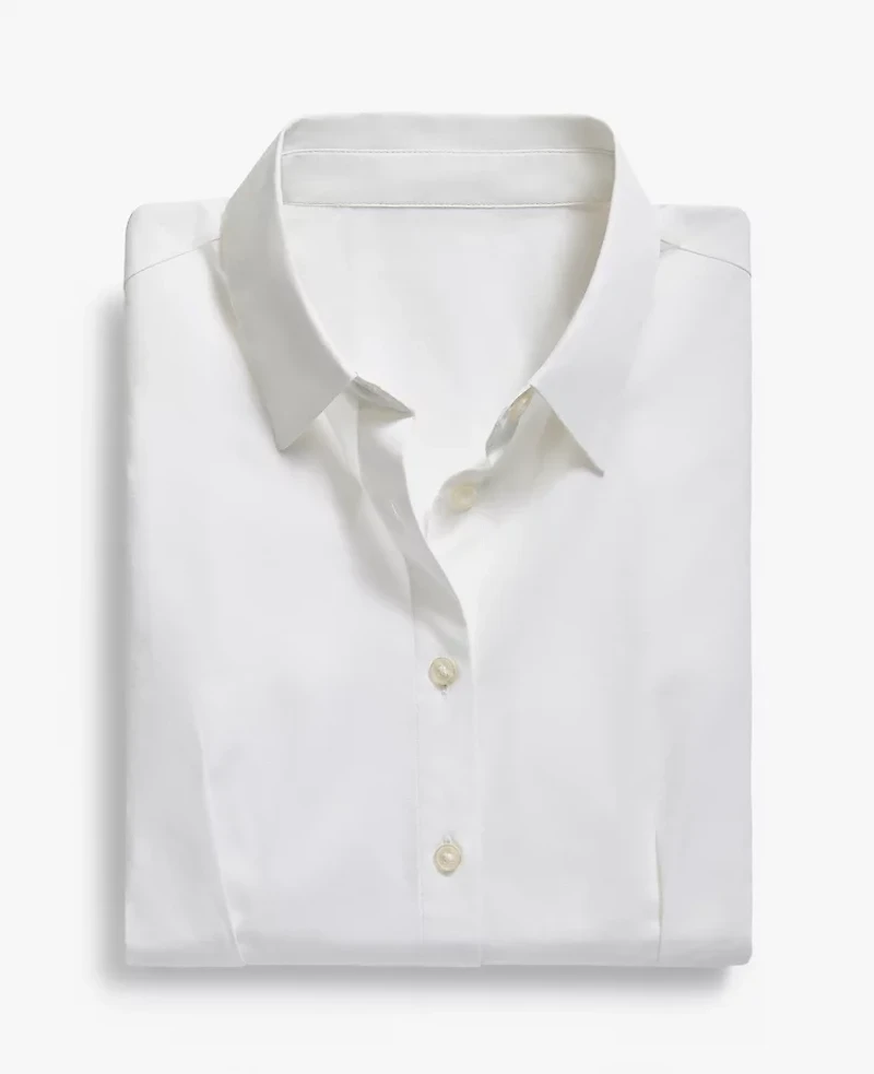 Ann Taylor Tall Relaxed Perfect Shirt White Women's