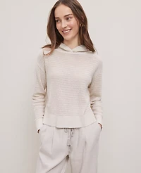 Ann Taylor Weekend Collection Textured Hoodie Sweater Women's