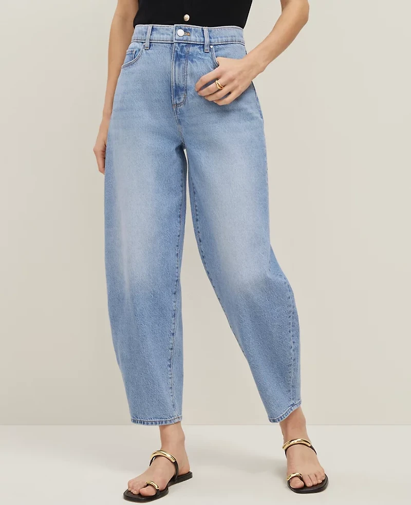 Ann Taylor The Barrel Jean Light Vintage Wash Women's