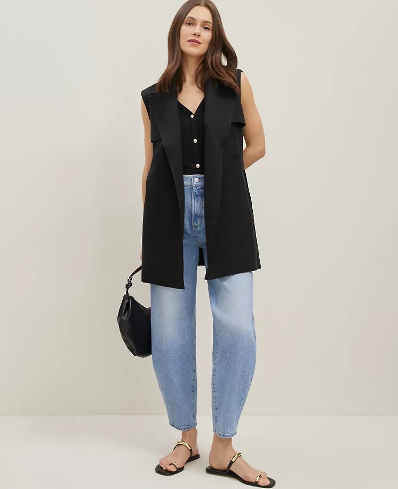 Ann Taylor The Barrel Jean Light Vintage Wash Women's