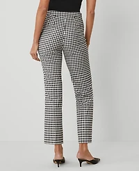 Ann Taylor The Tall Flare Pant in Gingham Size 2 Black/White Multi Women's