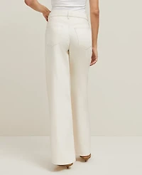 Ann Taylor The Drawstring Slouchy Palazzo Jean Ivory Women's