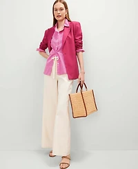 Ann Taylor The Drawstring Slouchy Palazzo Jean Ivory Women's