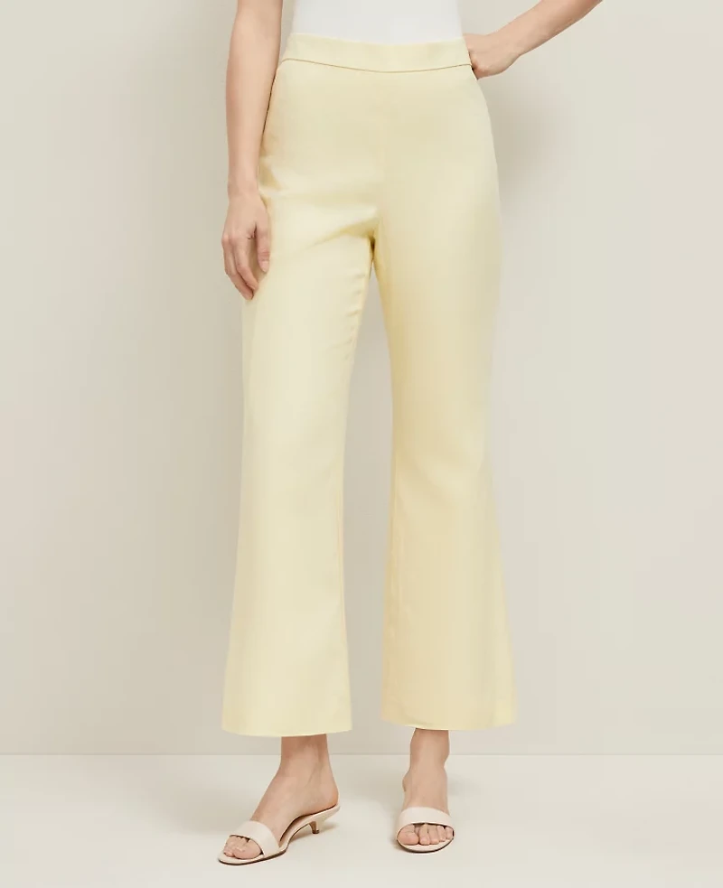 Ann Taylor The Flare Ankle Pant Linen Blend Women's