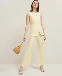 Ann Taylor The Flare Ankle Pant Linen Blend Women's