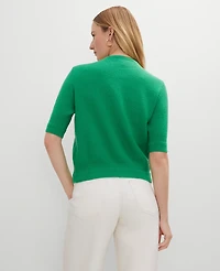 Ann Taylor Blouson Sleeve Stitch Cardigan Medium Women's