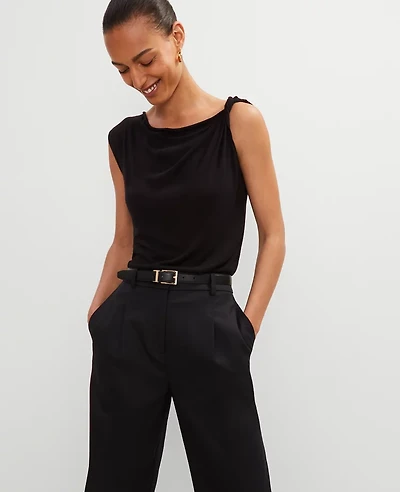 Ann Taylor Twisted Shoulder Shell Top Women's