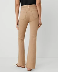 Ann Taylor The Patch Pocket Flare Jean Cappuccino Tan Women's