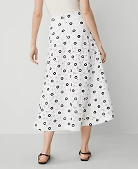 Ann Taylor Floral Lace Full Skirt Size 6 White Women's