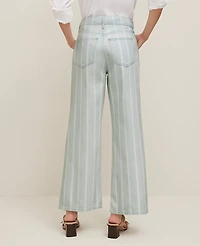 Ann Taylor The Wide-Leg Crop Jean Size 16 Light Denim Women's