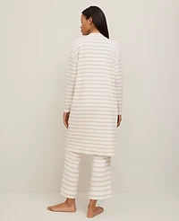 Ann Taylor Ribbed Lounge Duster Sands Edge Women's