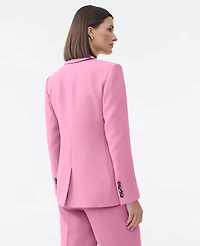 Ann Taylor The Petite Cutaway Blazer Fluid Crepe Smokey Rose Women's