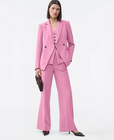 Ann Taylor The Petite Cutaway Blazer Fluid Crepe Smokey Rose Women's
