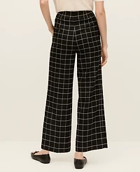 Ann Taylor The Petite Grace Pant Windowpane Black/White Window Check Women's
