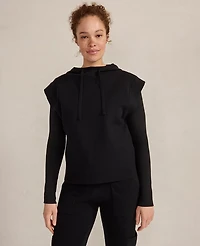 Ann Taylor Haven Well Within Viscose Blend Sleeveless Hoodie Black Women's
