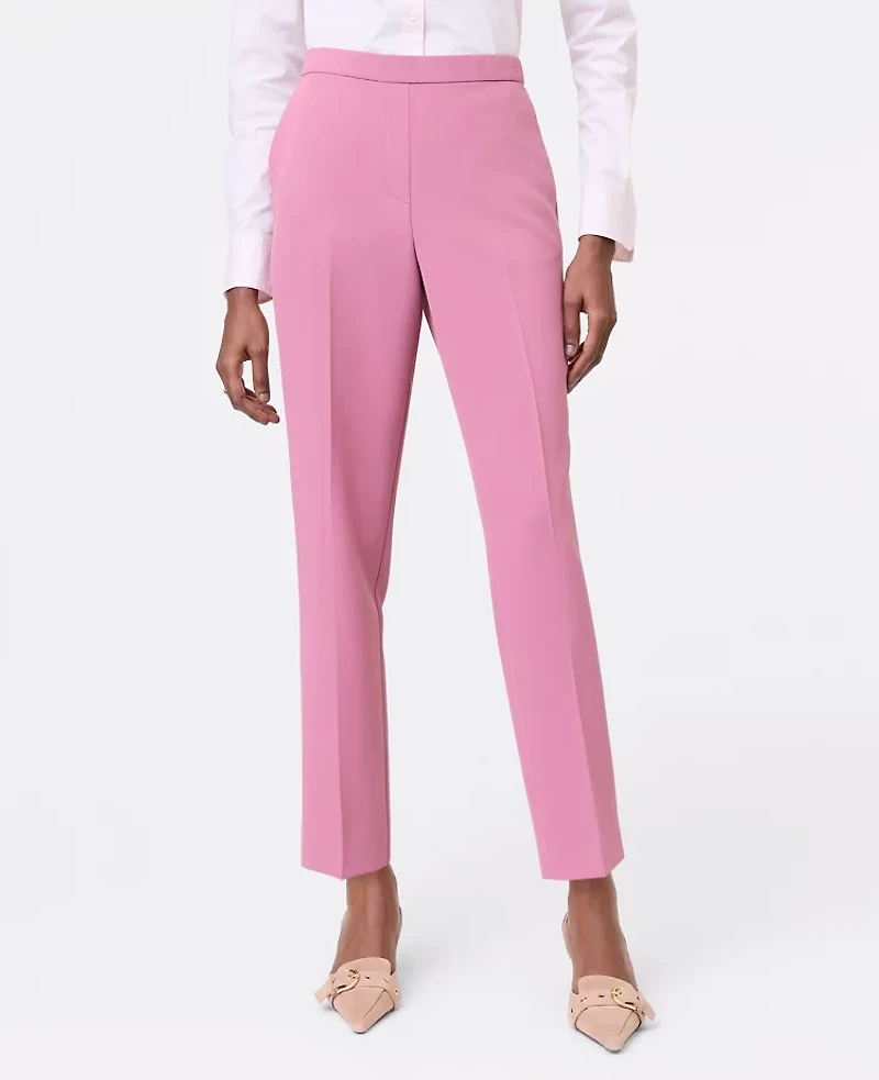 Ann Taylor The Petite Relaxed Ankle Pant Crepe Smokey Rose Women's