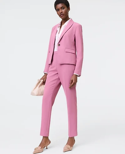 Ann Taylor The Petite Relaxed Ankle Pant Crepe Smokey Rose Women's