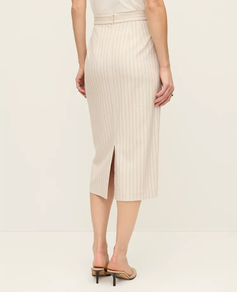 Ann Taylor The Clean Pencil Skirt Pinstripe Cream Multi Women's