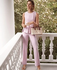 Ann Taylor The Tall Jayne Crop Trouser Gingham Lilac/White Women's