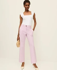 Ann Taylor The Tall Jayne Crop Trouser Gingham Lilac/White Women's