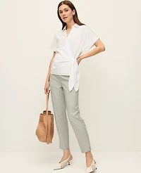 Ann Taylor The Petite Natalie Pant Houndstooth Pale Olive Women's