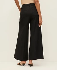 Ann Taylor The Petite Belted Wide-Leg Ankle Pant Women's
