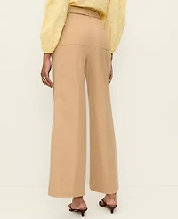 Ann Taylor The Petite Belted Wide-Leg Ankle Pant Women's