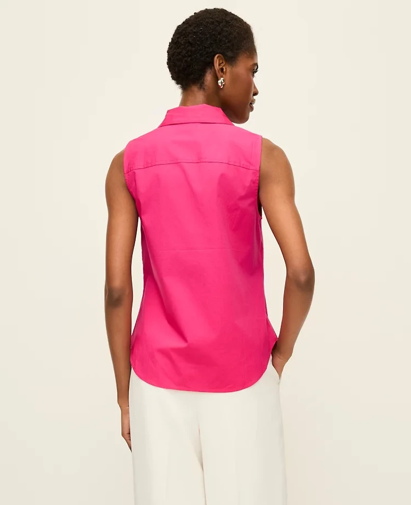 Ann Taylor Sleeveless Essential Shirt Bougainvillea Women's