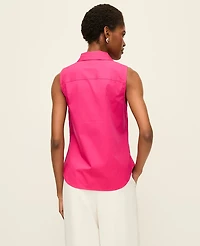 Ann Taylor Sleeveless Essential Shirt Bougainvillea Women's