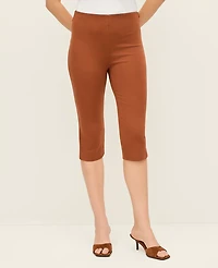 Ann Taylor The Petite Capri Pant Ponte Tortoise Shell Brown Women's