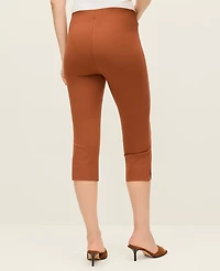 Ann Taylor The Petite Capri Pant Ponte Tortoise Shell Brown Women's
