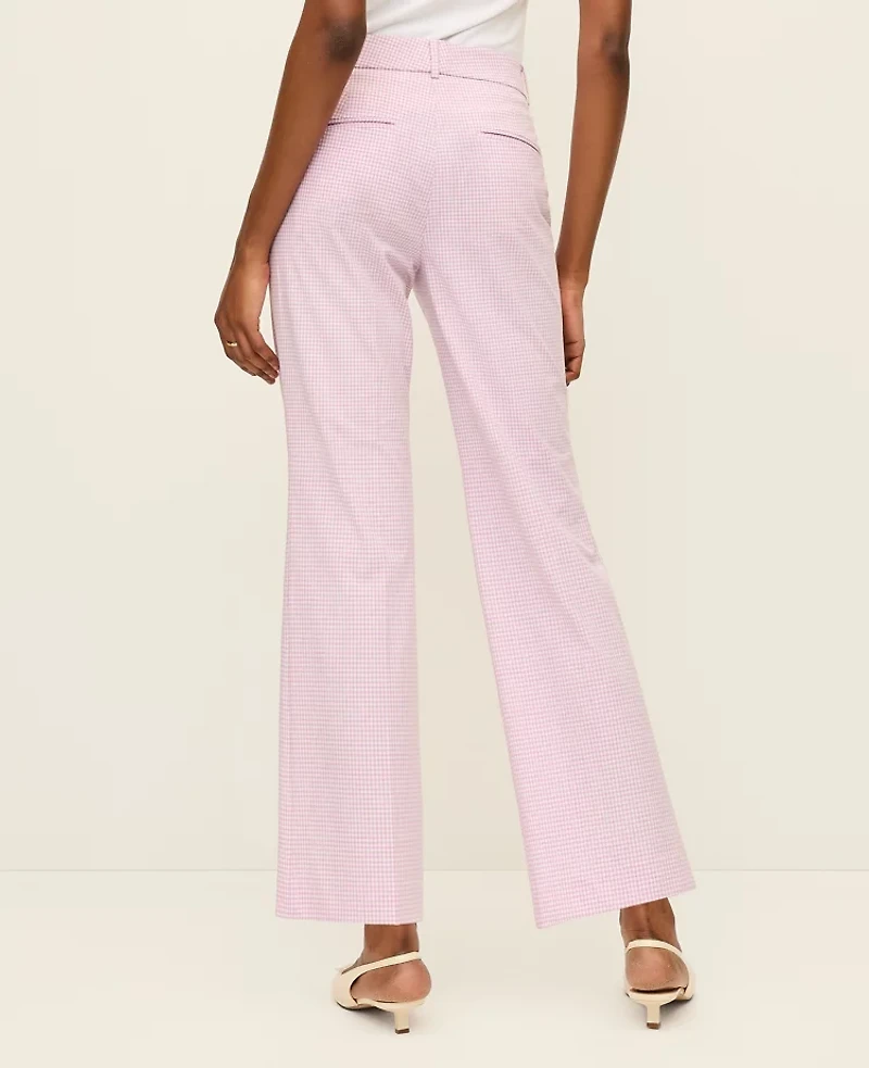 Ann Taylor The Petite Jayne Crop Trouser Gingham Lilac/White Women's
