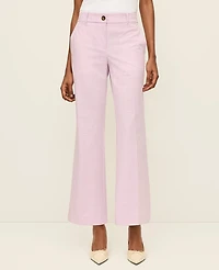 Ann Taylor The Relaxed Jayne Trouser Gingham — Curvy Fit Lilac/White Women's