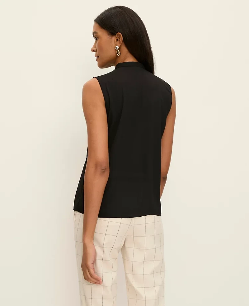Ann Taylor Pintucked Sleeveless Shirt Women's