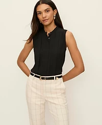 Ann Taylor Pintucked Sleeveless Shirt Women's