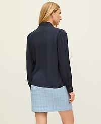 Ann Taylor Bow Blouse Night Sky Women's