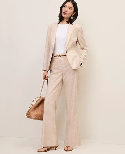 Ann Taylor The Petite Jayne Trouser Houndstooth Neutral Blend Women's