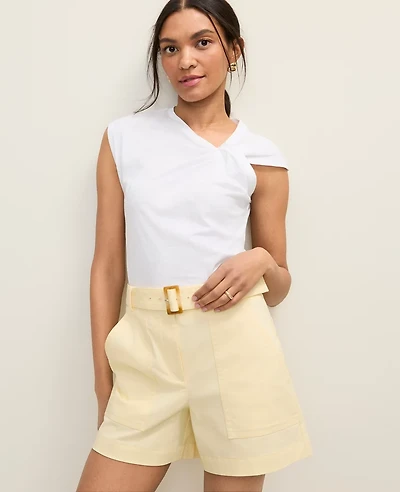 Ann Taylor Weekend Asymmetric Twist Shoulder Top Women's