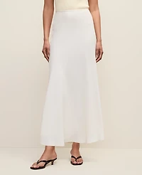 Ann Taylor Petite Bias Flare Maxi Skirt Winter White Women's