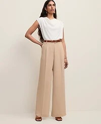 Ann Taylor The Petite Pleated Straight Pant Women's