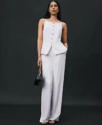 Ann Taylor The Petite Pleated Straight Pant Women's
