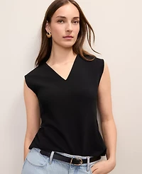 Ann Taylor Petite Sleeveless V-Neck Top Women's