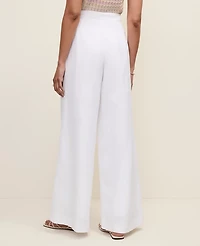 Ann Taylor The Statement Palazzo Pant Linen Blend White Women's