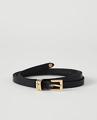Ann Taylor Skinny Leather Belt Women's