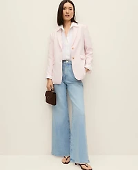 Ann Taylor The Greenwich Blazer Textured Crepe Blush Haze Women's