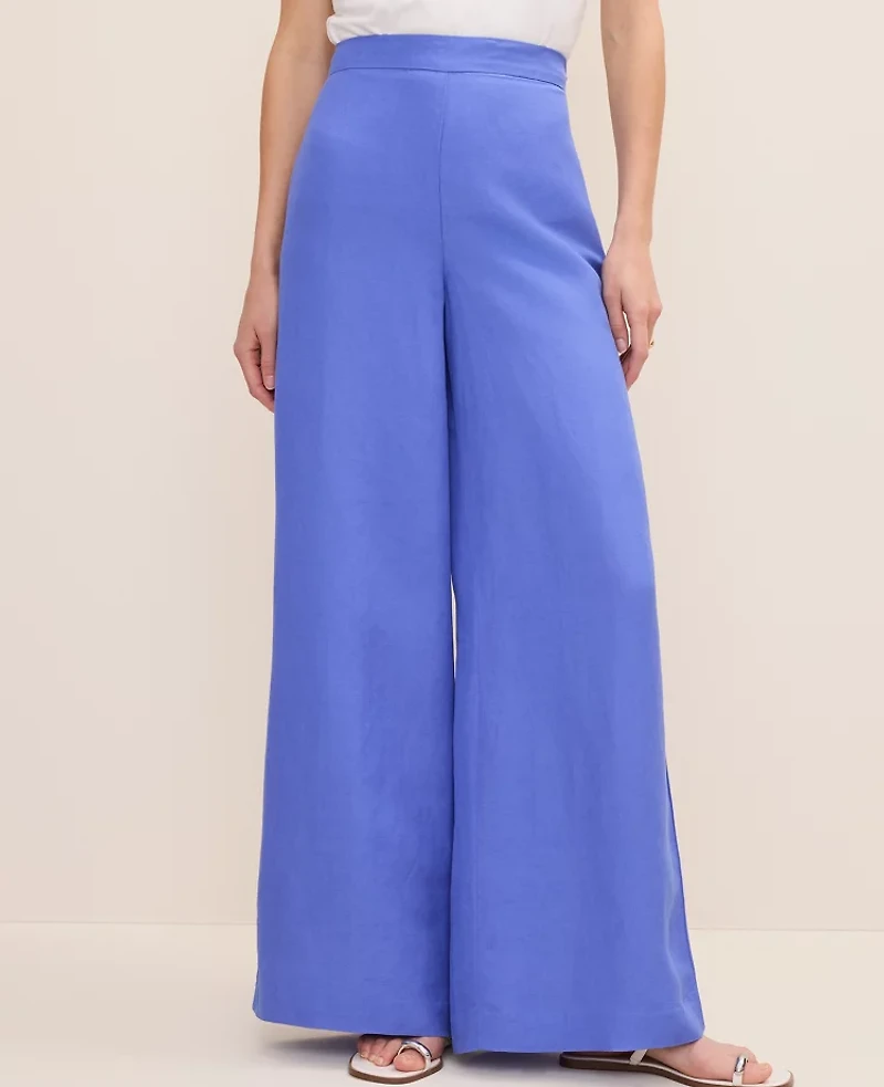 Ann Taylor The Petite Statement Palazzo Pant Linen Blend Women's
