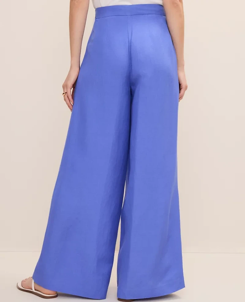 Ann Taylor The Petite Statement Palazzo Pant Linen Blend Women's